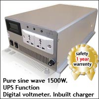 Pure sine wave inbuilt charger inverter UPS 1500