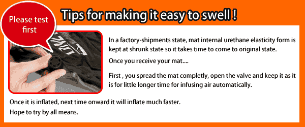 Tips which blow up mat